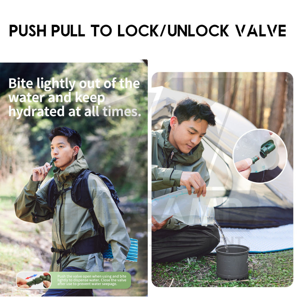 Naturehike TPU Drinking Water Bag 1.5L 2L 3L Bucket Hiking Cycling Outdoor Camping Beg Air CNK2450CF011