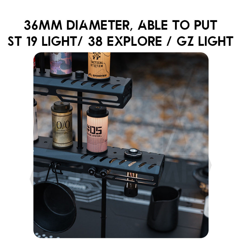 Shinetrip Star Bridge Light Rack Tactical Table Rack for 19 Light 38 Explore Goal Zero Lampu Outdoor Camping Tripod