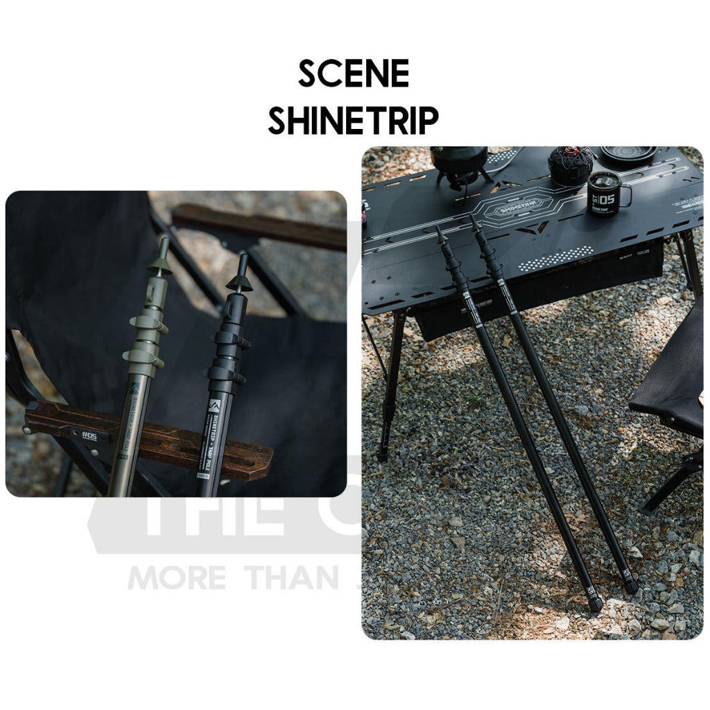 Shinetrip / SWS 2.5m Adjustable Pole Rod Quick Adjust for Flysheet Tarp Tent Camping Bag Hiking Awning Tactical Style