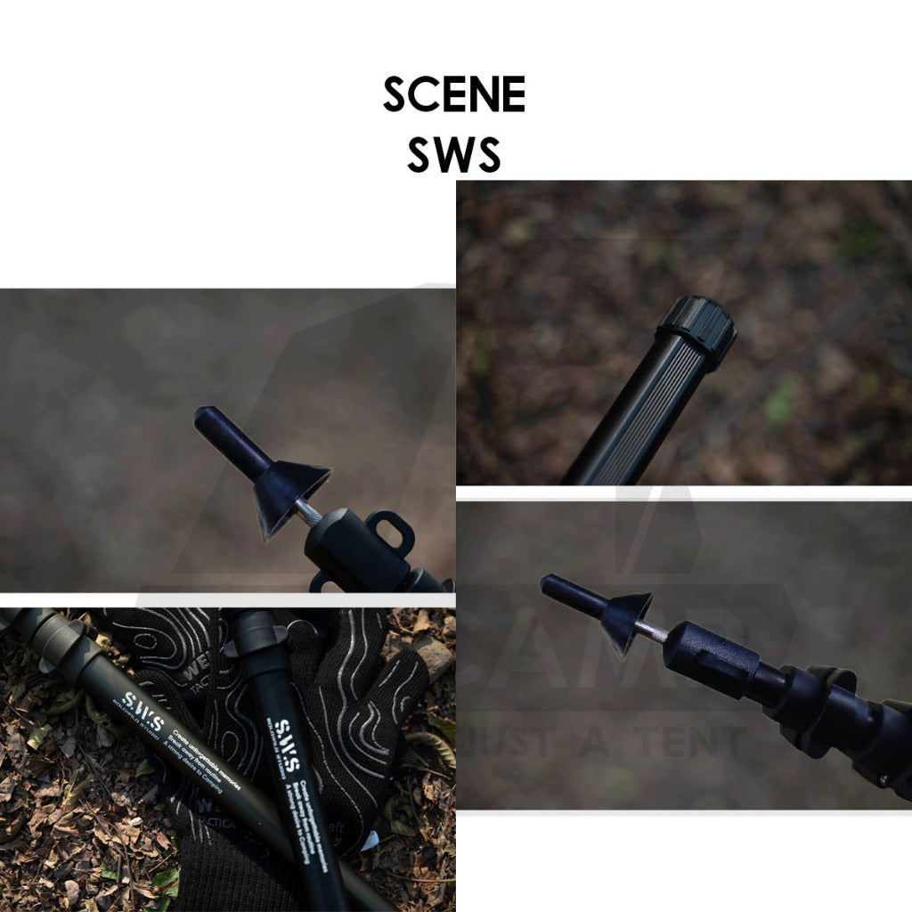 Shinetrip / SWS 2.5m Adjustable Pole Rod Quick Adjust for Flysheet Tarp Tent Camping Bag Hiking Awning Tactical Style