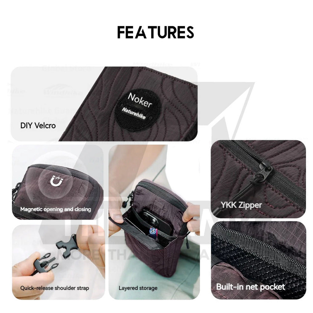 Naturehike Mobile Phone Bag Sling Shoulder Outdoor Travel Messenger Satchel Wallet Beg Perempuan Gift CNK2450XB011
