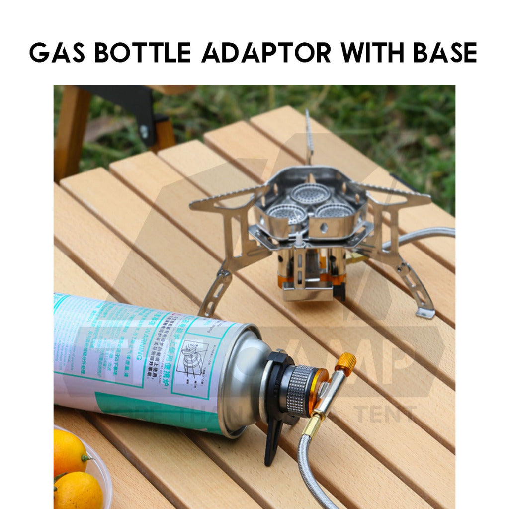 Gas Refill /Bottle Adapter Transfer Nozzle Lighter Adaptor for Outdoor Camping Stove Butane Canister Anti Roll Clip