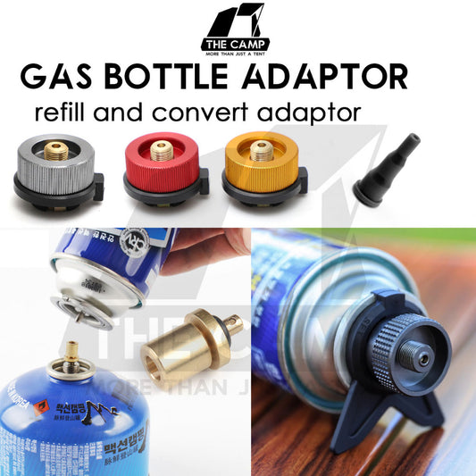 Gas Refill /Bottle Adapter Transfer Nozzle Lighter Adaptor for Outdoor Camping Stove Butane Canister Anti Roll Clip