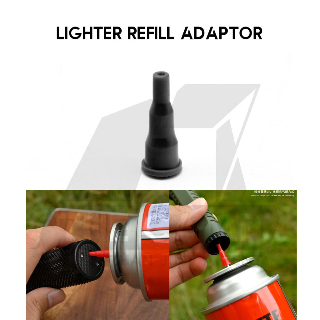 Gas Refill /Bottle Adapter Transfer Nozzle Lighter Adaptor for Outdoor Camping Stove Butane Canister Anti Roll Clip