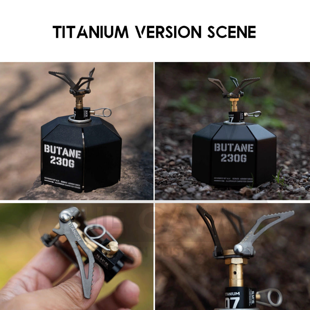 Wellhike SWS Foldable Mini Stove Butane Gas Burner 2700W Outdoor Camping Portable Stove Head Titanium
