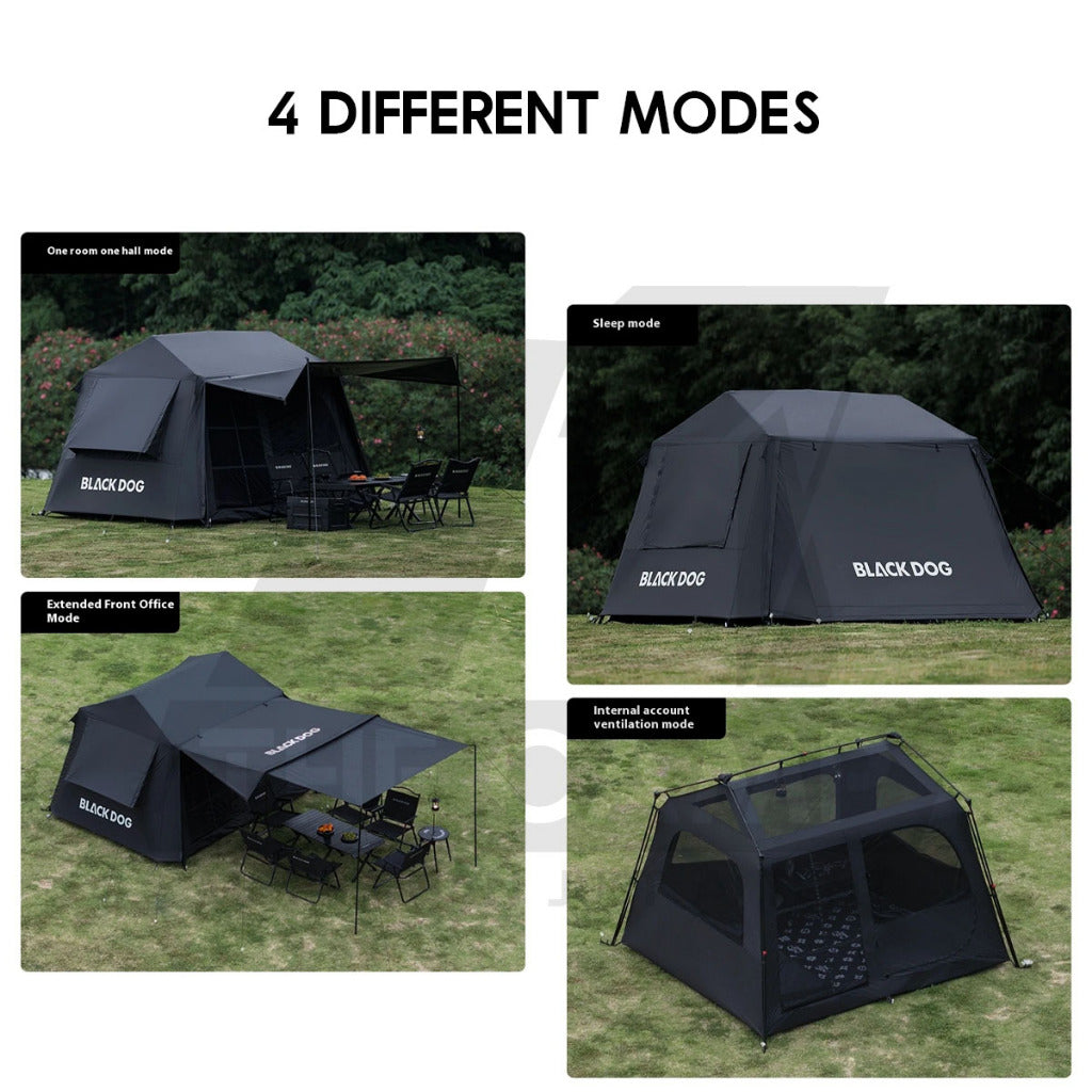 Blackdog Cloud House Auto Tent 6 6.0 Automatic Outdoor Camping PU3000mm Double Layer Khemah CBD2550WS018