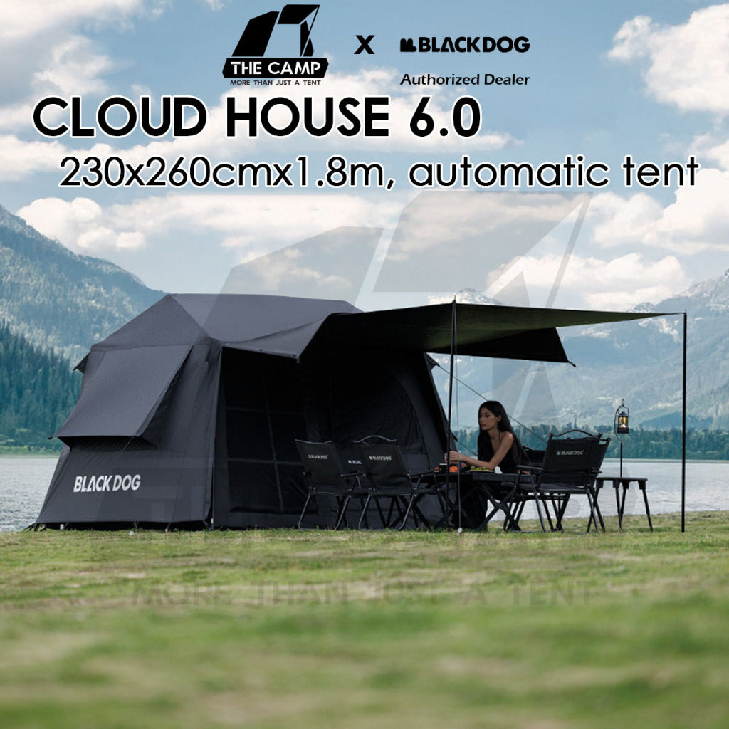 Blackdog Cloud House Auto Tent 6 6.0 Automatic Outdoor Camping PU3000mm Double Layer Khemah CBD2550WS018
