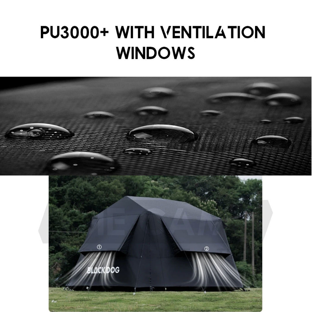 Blackdog Cloud House Auto Tent 6 6.0 Automatic Outdoor Camping PU3000mm Double Layer Khemah CBD2550WS018