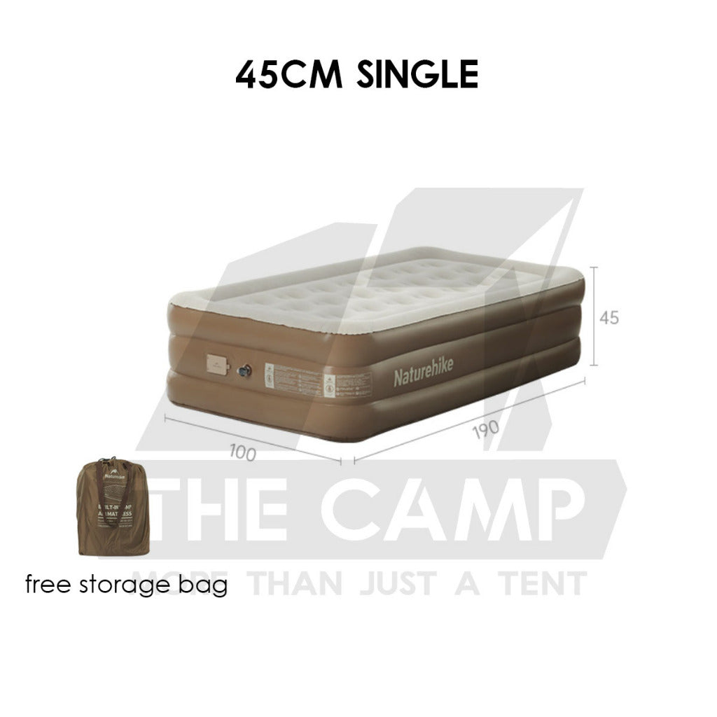 Naturehike Air Bed 25cm 38cm 45cm Single Double Triple with Pump Mattress Outdoor Camping Tilam Angin CNK2550WS013