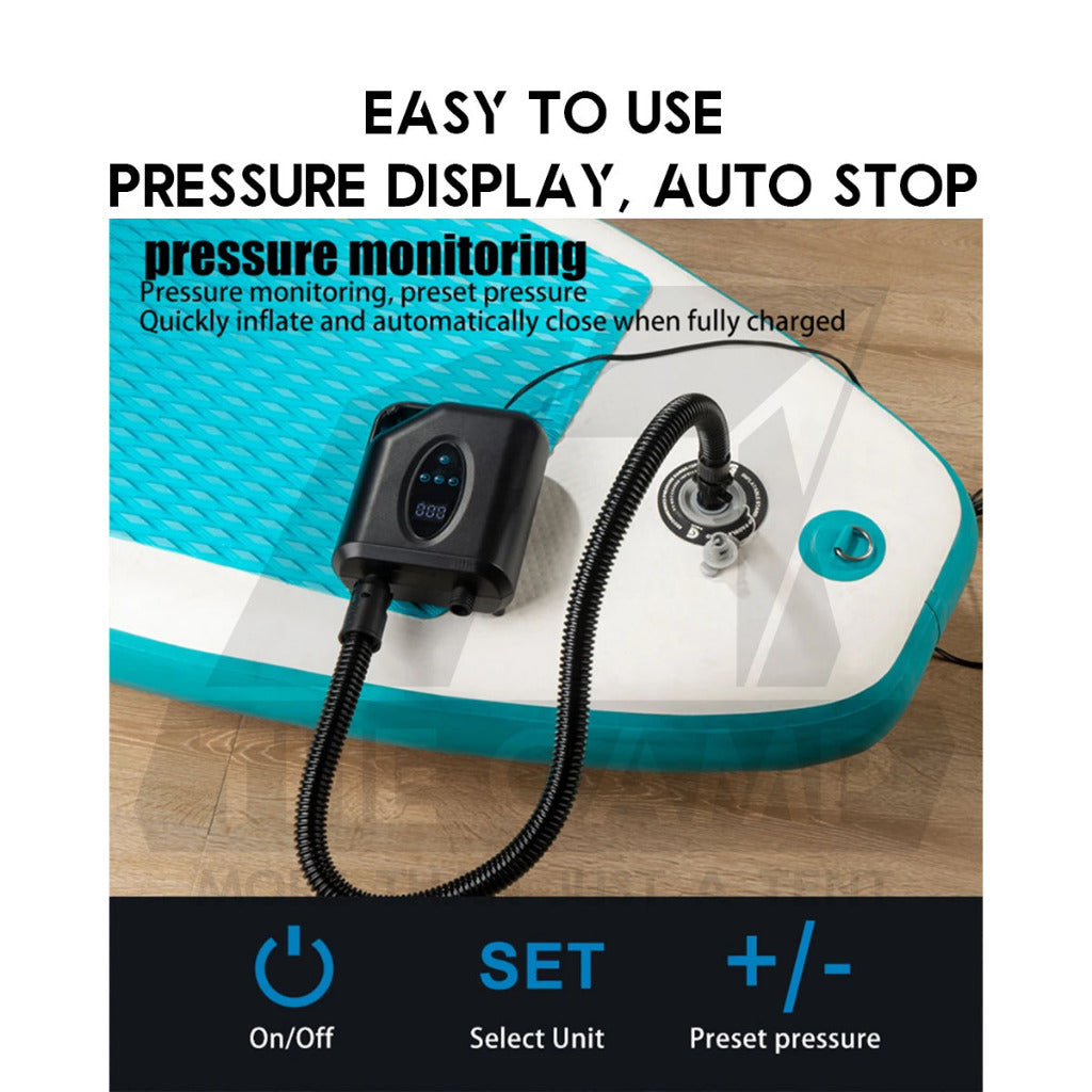Campum Air Pump for Air Tent Inflate Deflate SUP Board Air Bed 20PSI 12000mah Portable Electric Car Plug