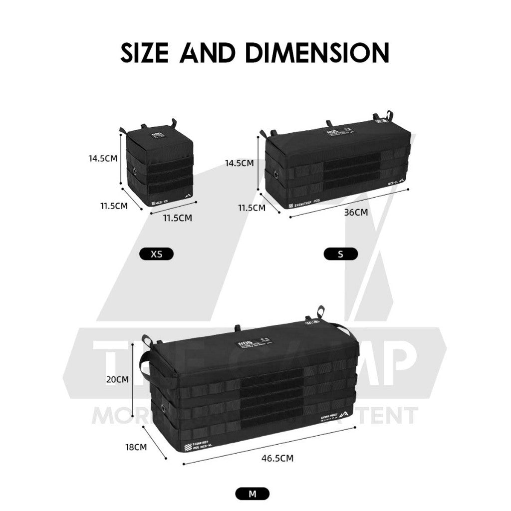 Shinetrip Tactical Storage Bag XS S M Size Outdoor Camping Molle System Kermit Chair Side Pouch Cup Holder