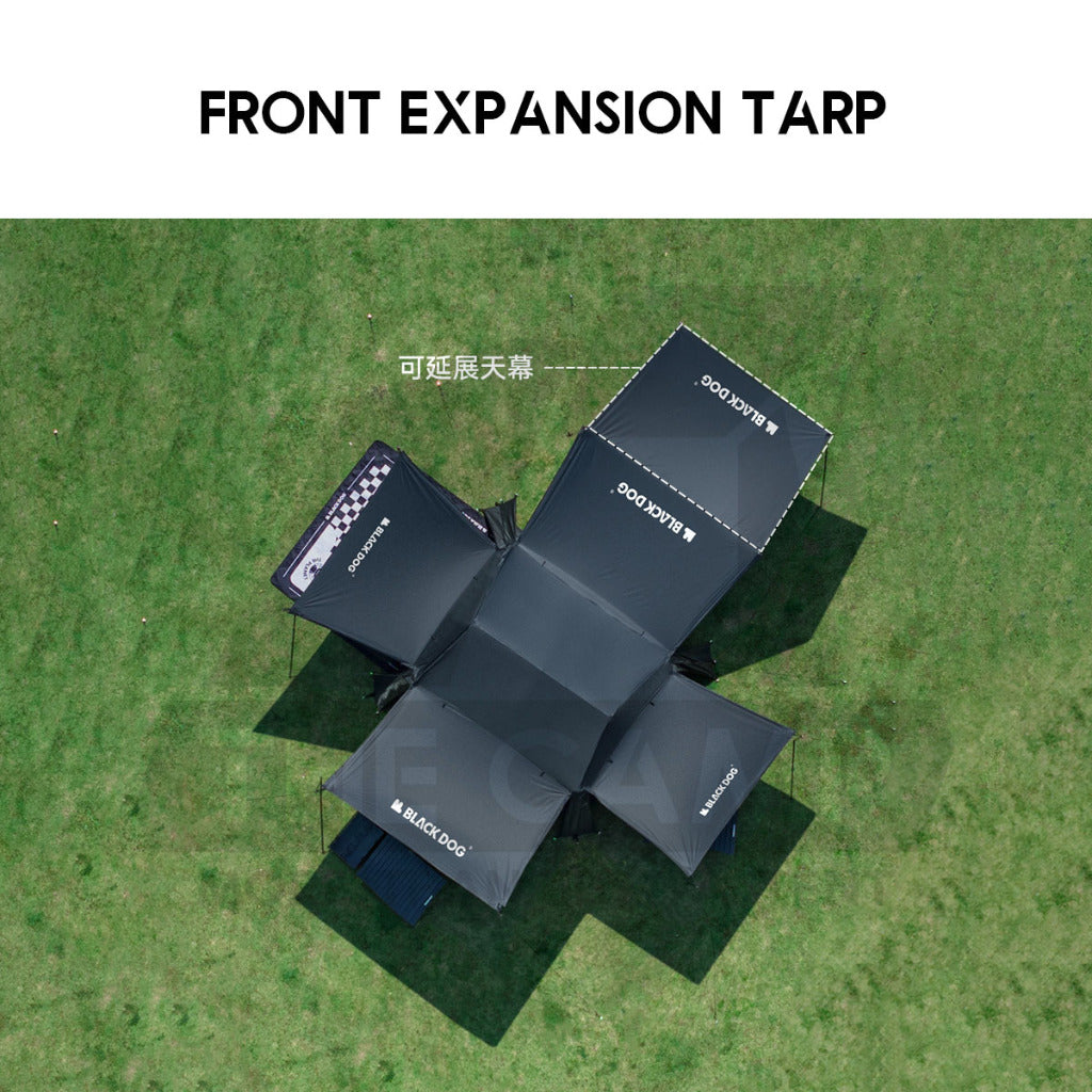 Blackdog Star Chaser 5.9 Auto Tent Outdoor Camping 1 Room 4 Hall Flysheet Vicore Village 6 Black CBD2450WS028