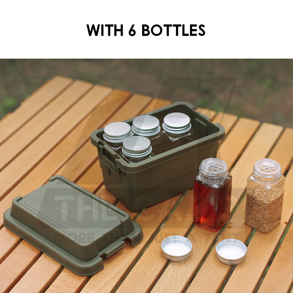 Mini Storage Box For Camping Outdoor Ingredient Tissue Box Condiment Bottle Seasoning Bag Spice Organizer Bekas Botol