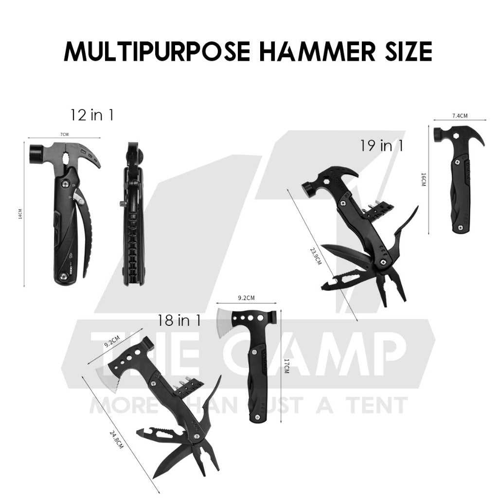 Camping Hammer Stainless Steel Copper Aluminium Brass Solid Wood Handle Peg Stake Nail Hammers Multifunction