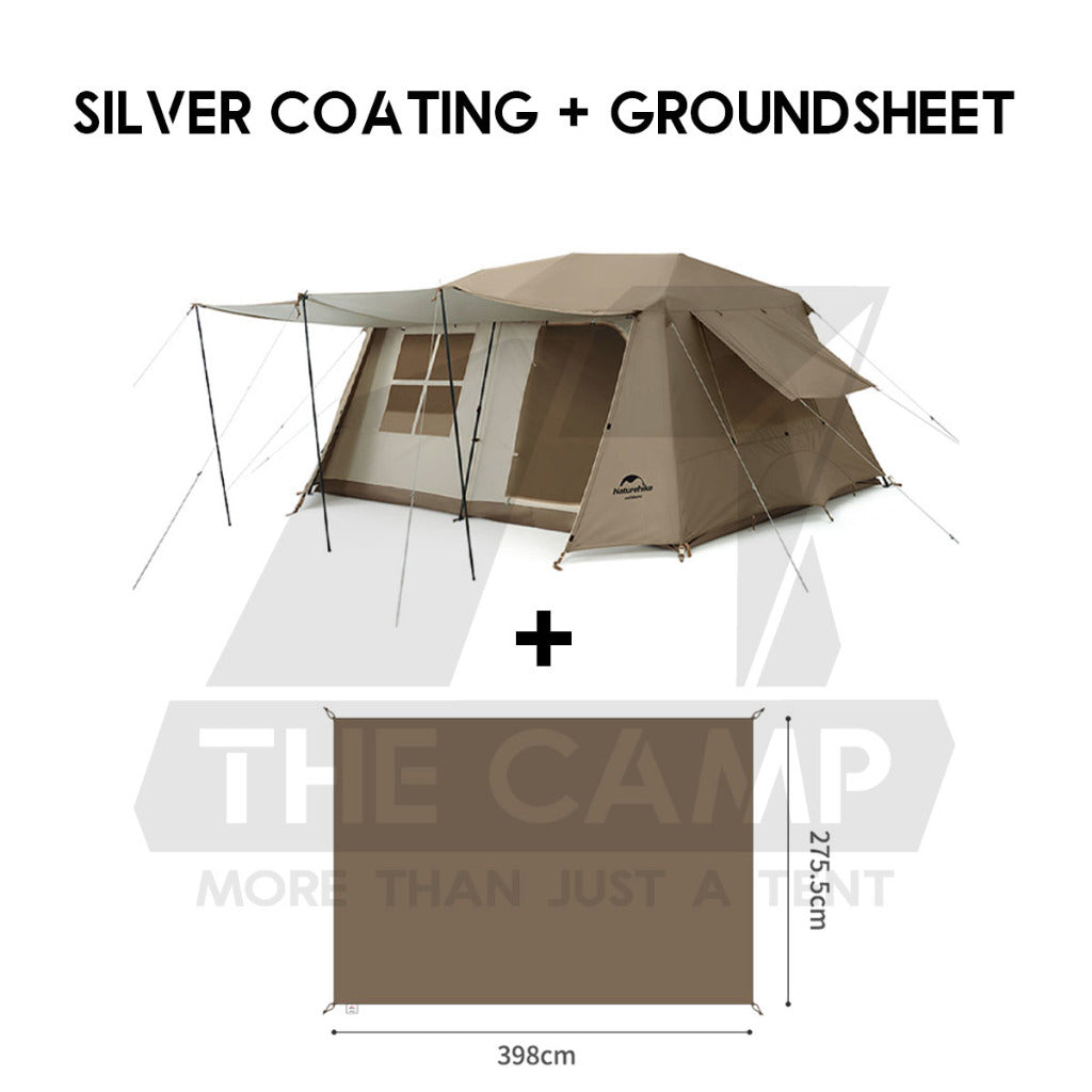 Naturehike Village 13 Auto Tent Automatic Ultimate Flagship Ti Black Silver Version Large Outdoor Flysheet CNH22ZP004