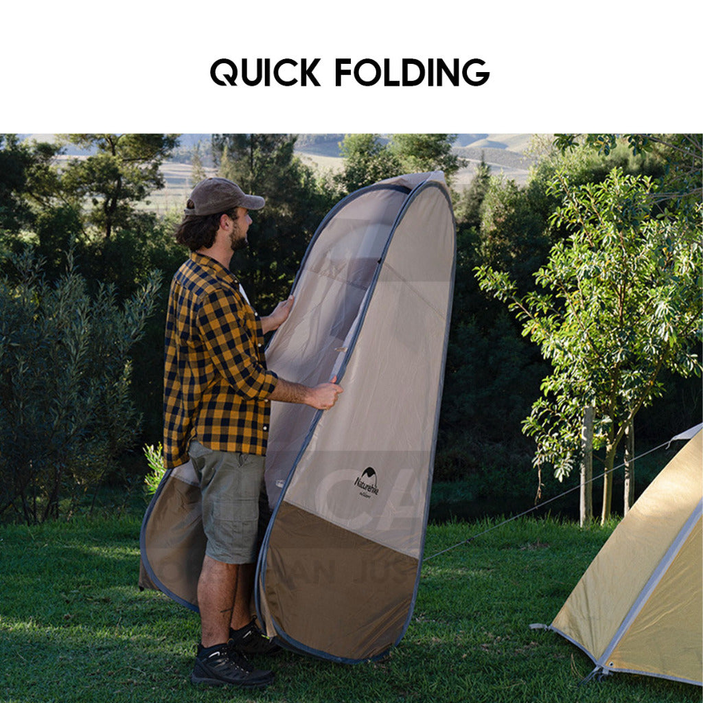 Naturehike Quick Changing Shower Tent Bathroom Portable Toilet Outdoor Camping Flysheet Tarp Peg Rope NH17Z002-P