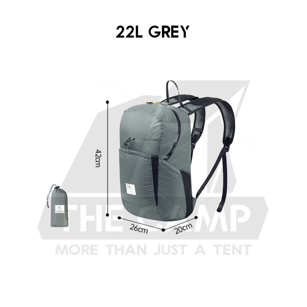 Naturehike Foldable Backpack 22L Nylon Outdoor Waterproof Folding Travel Storage Bag Ultralight Hiking NH17A017-B
