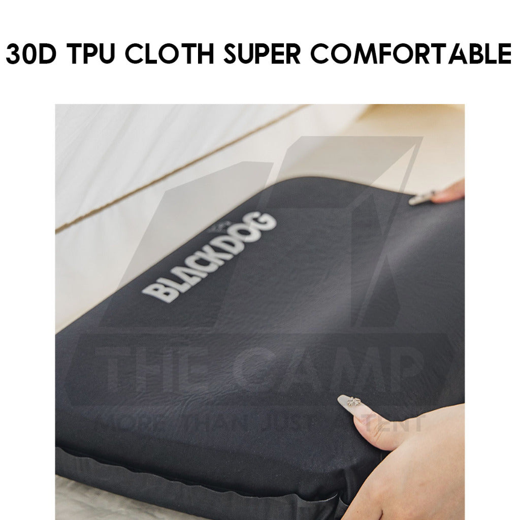 Blackdog Auto Inflation Sponge Memory Foam Pillow with Case Black for Bed Mattress Inflatable CBD2450WS045 BD-CQZ001