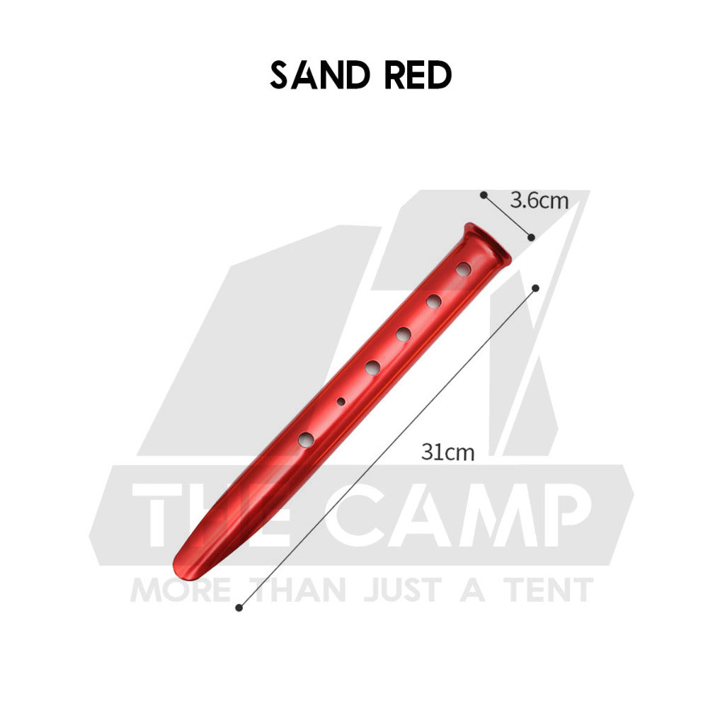 31cm Sand Pegs Aluminium Alloy Beach Stake Nail Anchor Outdoor Camping Stake Kit Sandy Terrain Snow Pasak Pasir Pantai