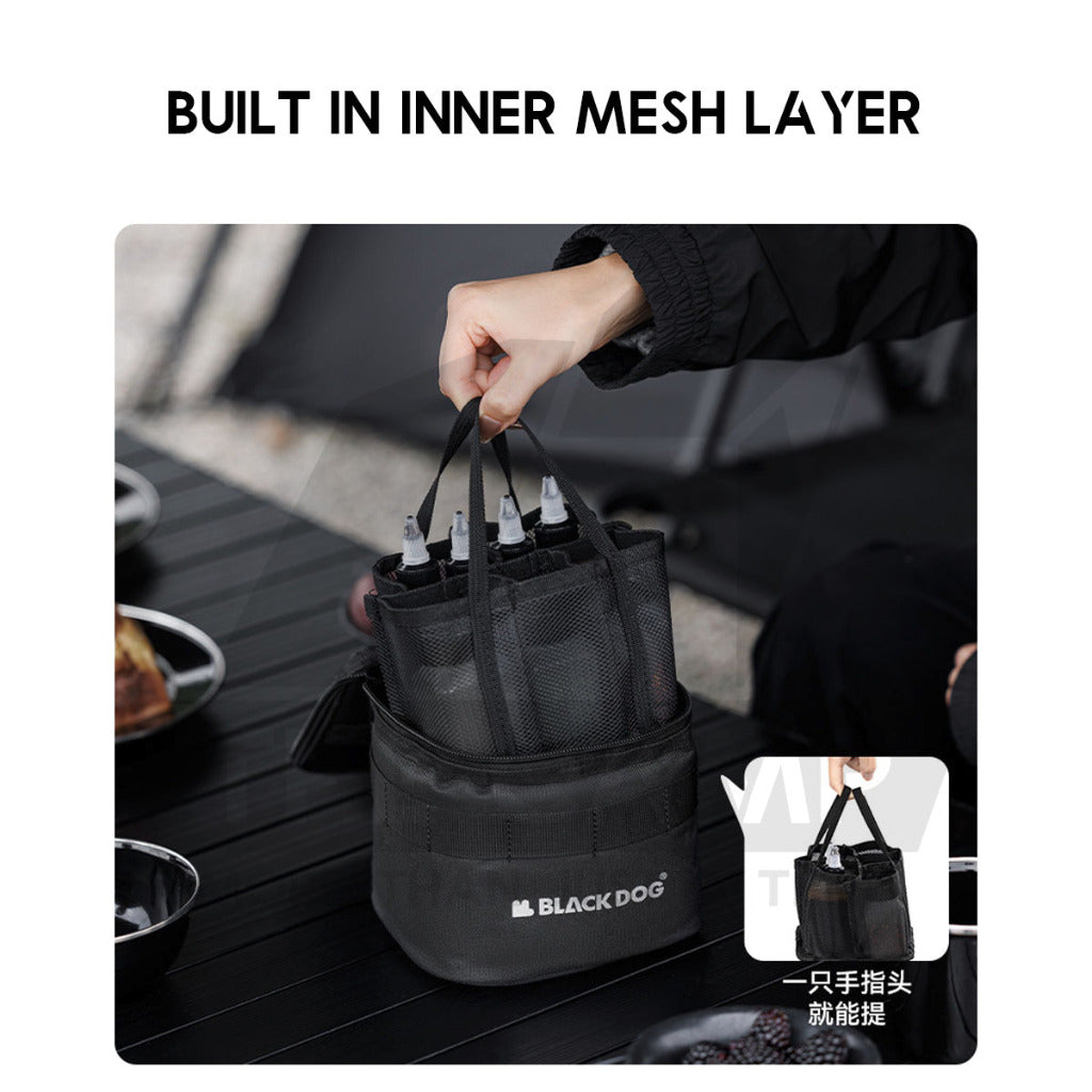 Blackdog Seasoning Bag Set Outdoor Camping Ingredient Condiment Box Bottle Container Spice Oil Jar Sugar CBD2450XB019