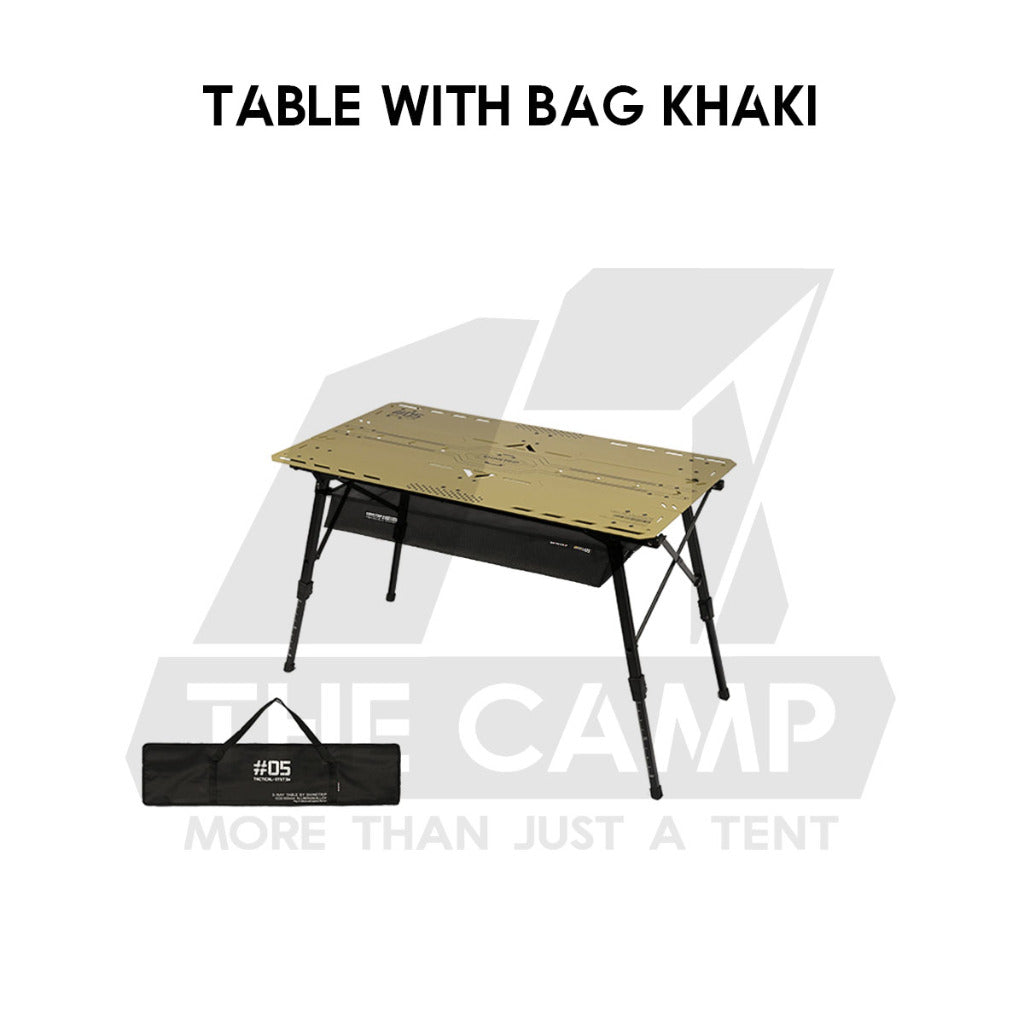 Shinetrip Starship 3 Plate Table Tactical Style IGT Expandable with Accessories Side Rack Stove BBQ Stand Meja