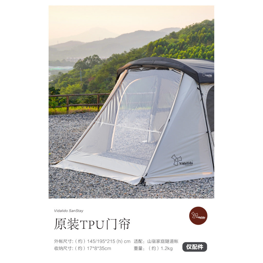 Vidalido SanStay Tunnel Tent TPU Door Curtain Cover White Color