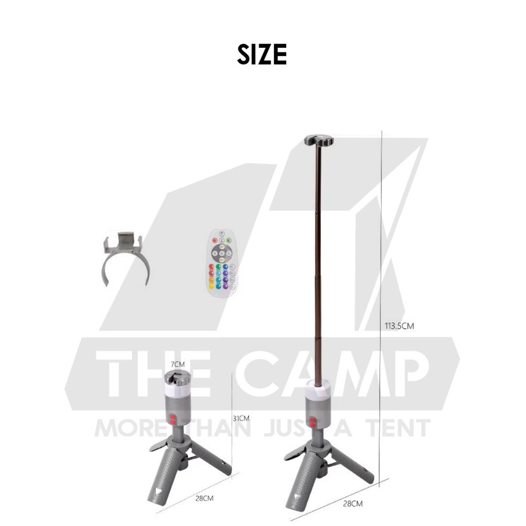 Optimus Prime Tripod Light RGB LED Telescopic Portable Ambient 6000mah Outdoor Camping Lamp Latern Lampu