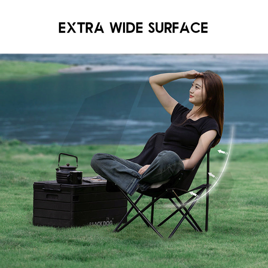 Blackdog Foldable Chair Camping Outdoor Foldable Folding Moon Chair Tent Table Flysheet Black CBD2300JJ020 CBD2300JJ026