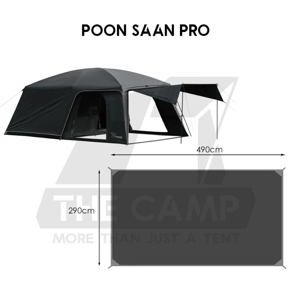 Vidalido Groundsheet for Tent Cabin XL Plus Poon Saan M L Teepee MS MX PRO Vicore Mini Large Thick Camping Mat PE