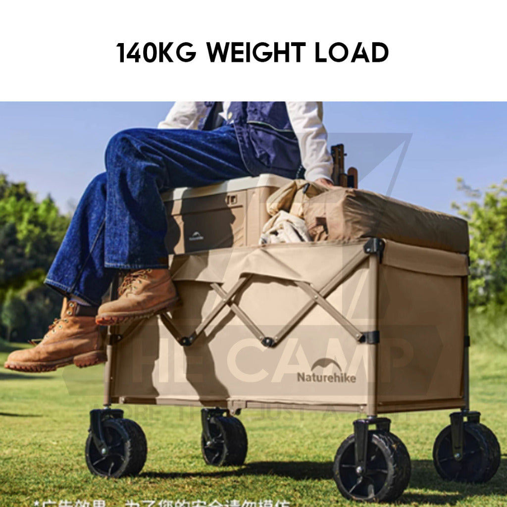 Naturehike QingYing Compact Wagon Trolley Cart with Brake 250L 110L Foldable Detachable Wheel CNK2350JJ012
