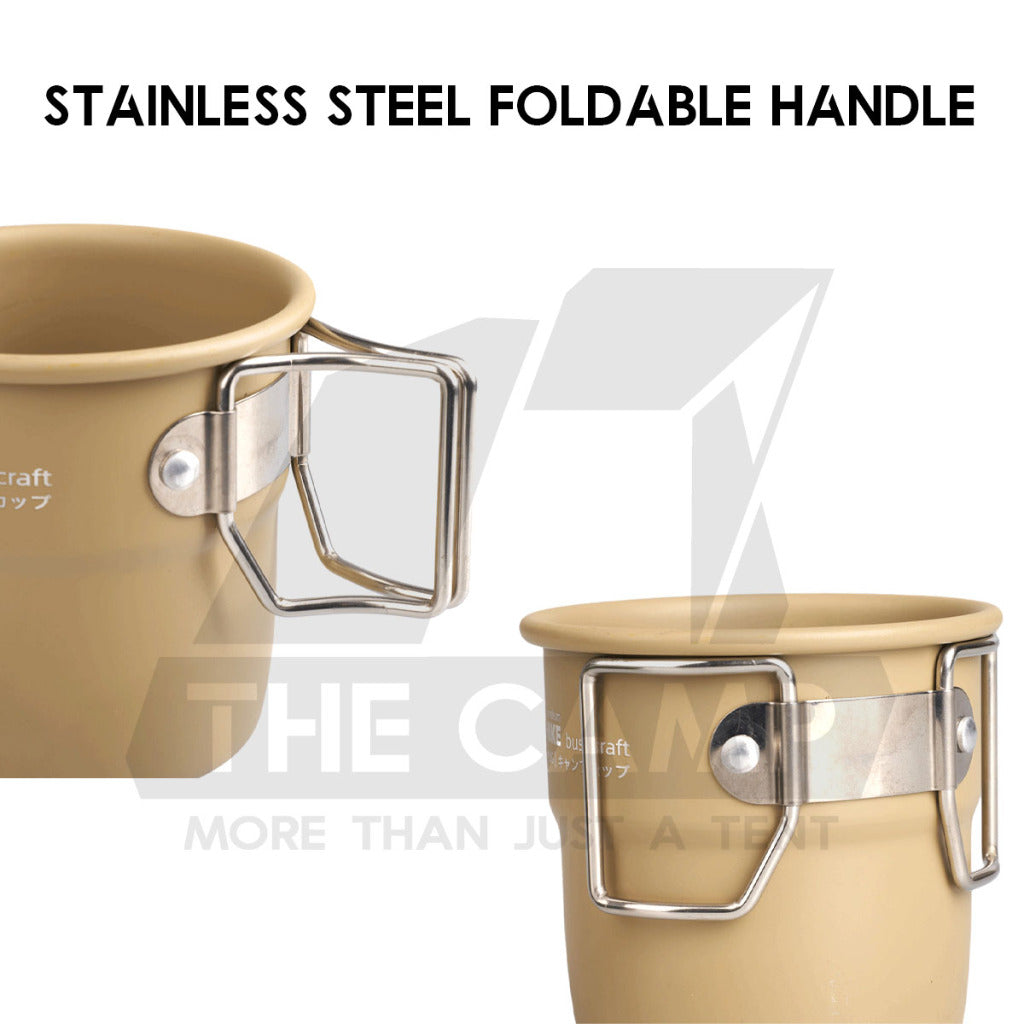 Wellhike SWS Foldable Cup 300ml with Handle Aluminium Folding Mug Outdoor Camping Cawan Anti Hot Coffee Cup