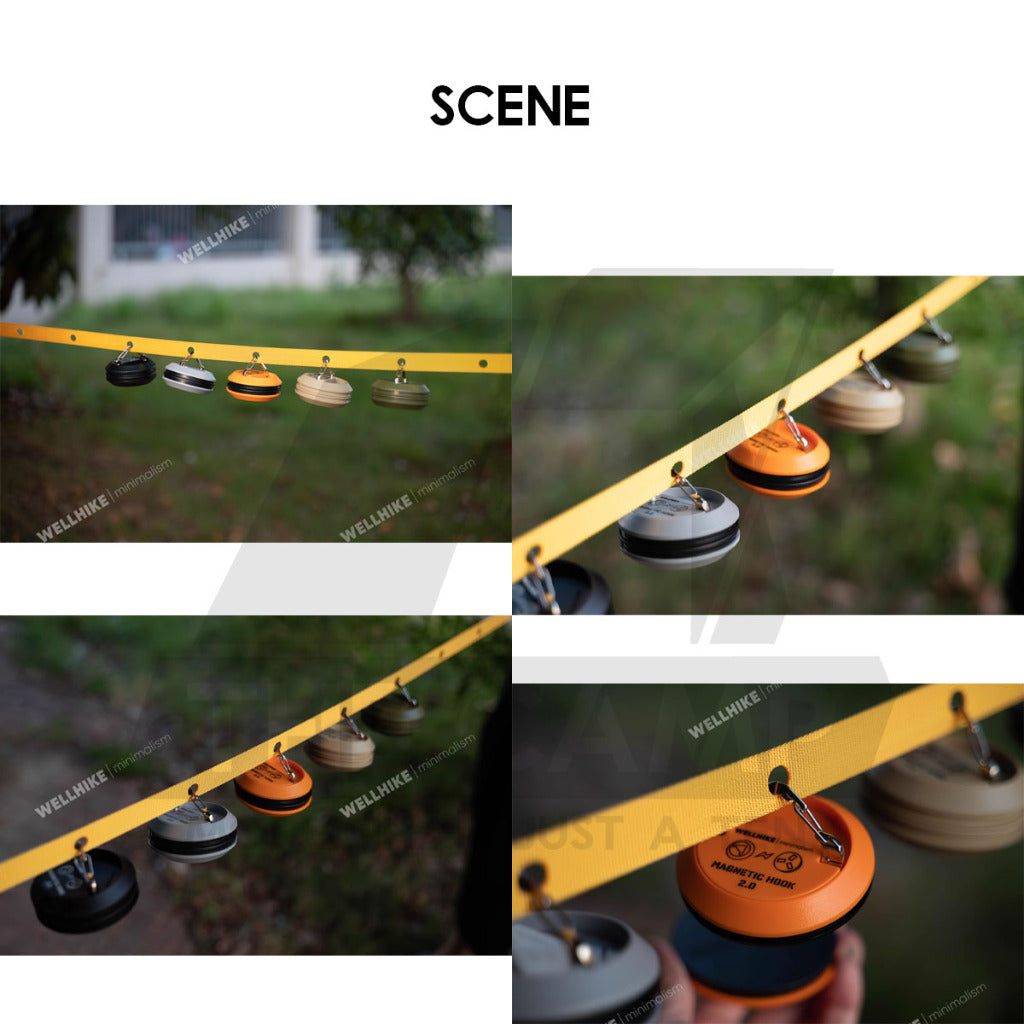 Wellhike SWS Magnetic Hook 2.0 Stainless Steel Hook Strong Flysheet Tarp Tent Magnet Clip Hanger Light Lamp Hamburger