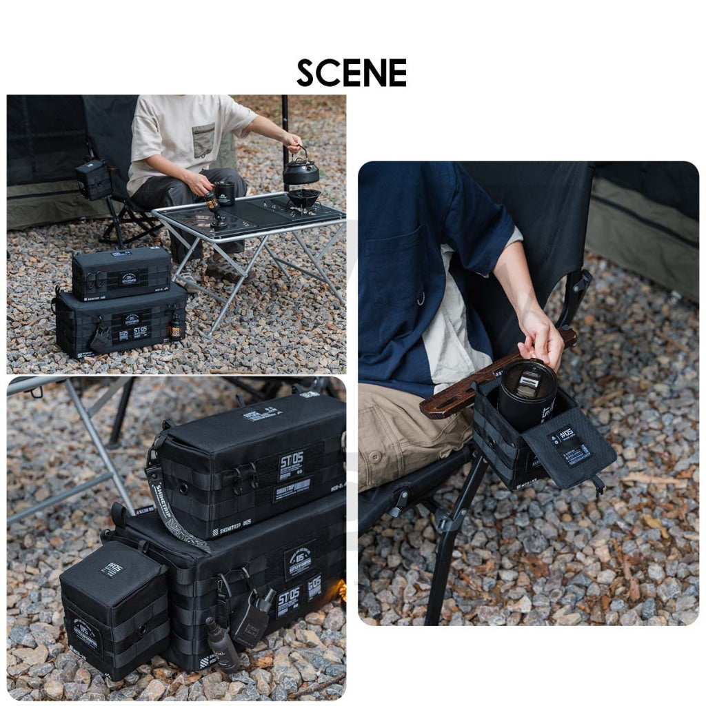 Shinetrip Tactical Storage Bag XS S M Size Outdoor Camping Molle System Kermit Chair Side Pouch Cup Holder