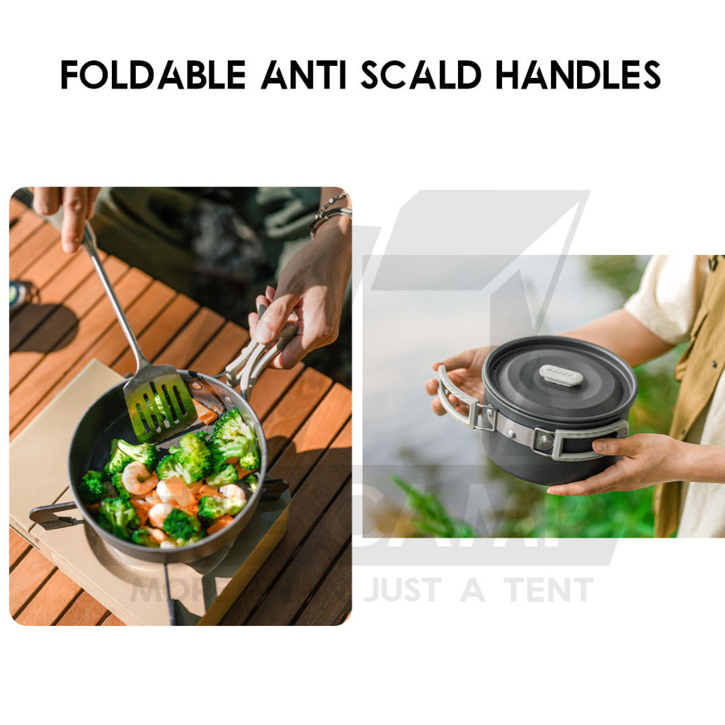 Naturehike Aluminium Cookware Set Cooking Set Pot Set Kettle Pan Pot Camping Outdoor Picnic CNK2450CF010