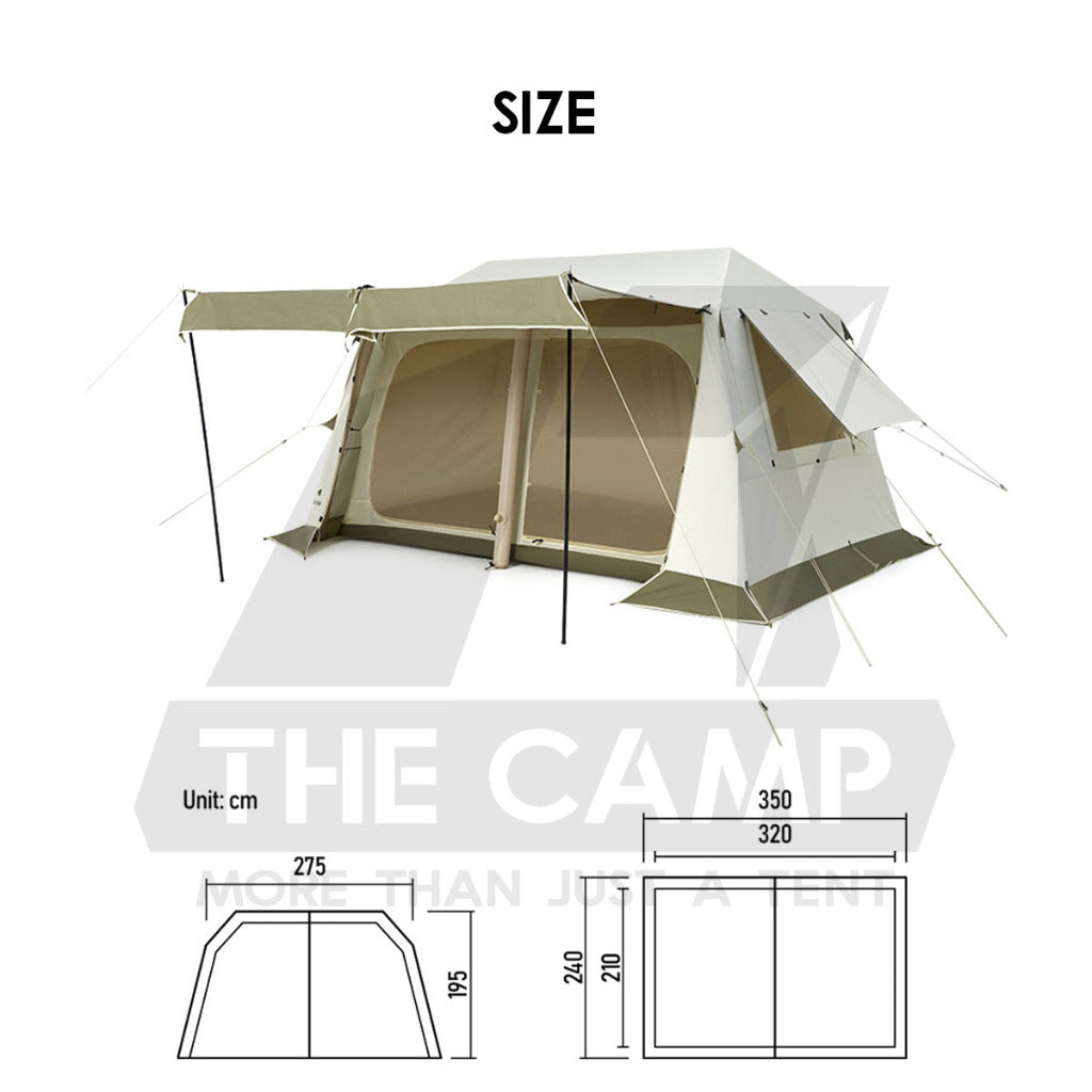 Naturehike Village 8.5 Air Tent Outdoor Camping Single Pillar Lightweight Inflatable Cabin Tent CNK2300ZP019