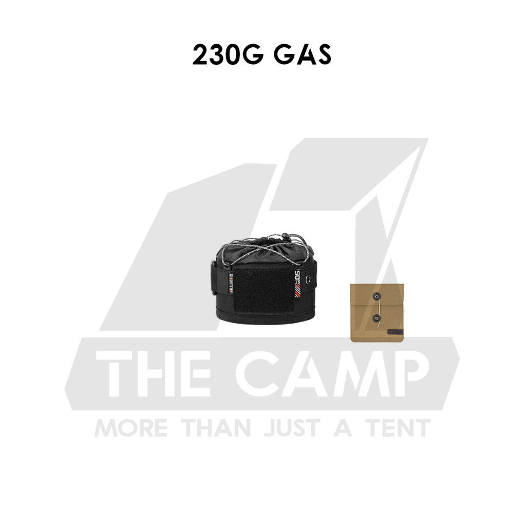 Shinetrip Tactical Gas Cover / Sleeve Outdoor Bottle Butane Protective Cover Case Black Cylinder Holder Velcro Patch