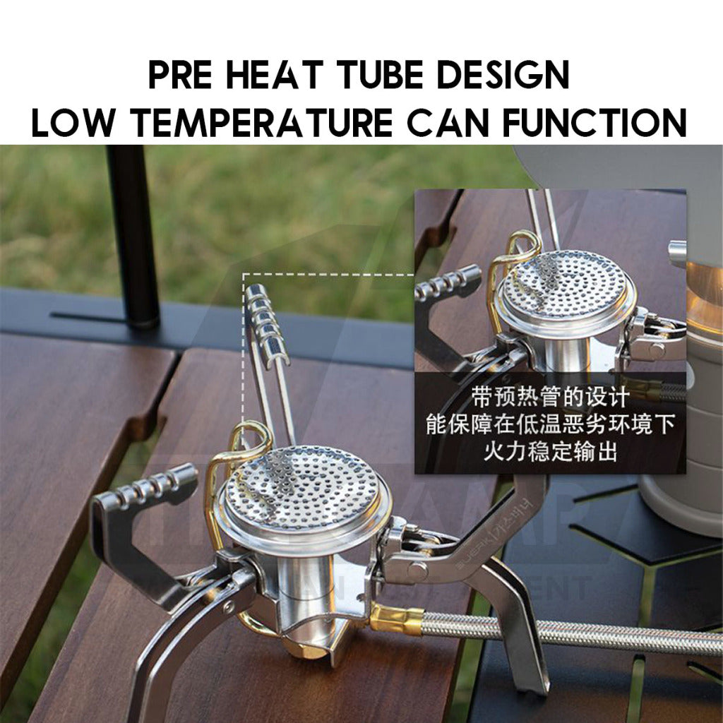 Buerk Portable Gas Stove Heavy Duty High Quality Gas Reversible Folding Foldable Outdoor Camping Adaptor Adapter Mini