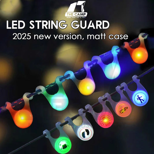 LED String Guard Light Mini Outdoor Camping Rope Hanging Warning Lamp Flashlight Safety Silicone Lampu Tali Battery