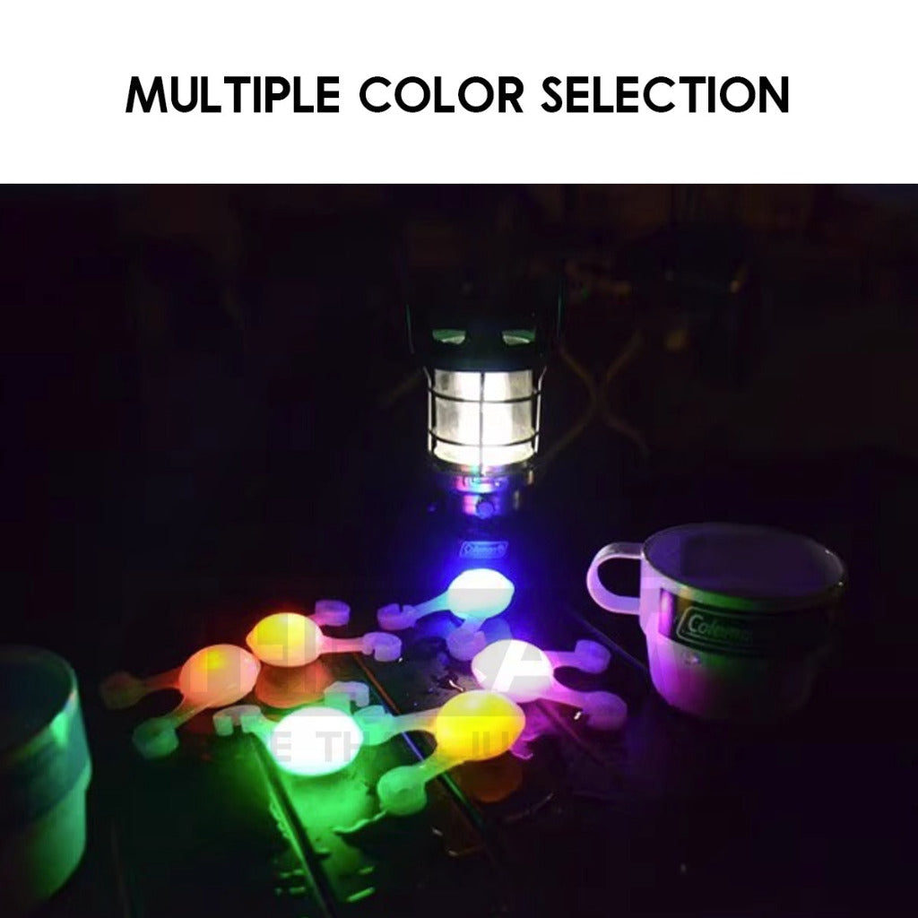 LED String Guard Light Mini Outdoor Camping Rope Hanging Warning Lamp Flashlight Safety Silicone Lampu Tali Battery