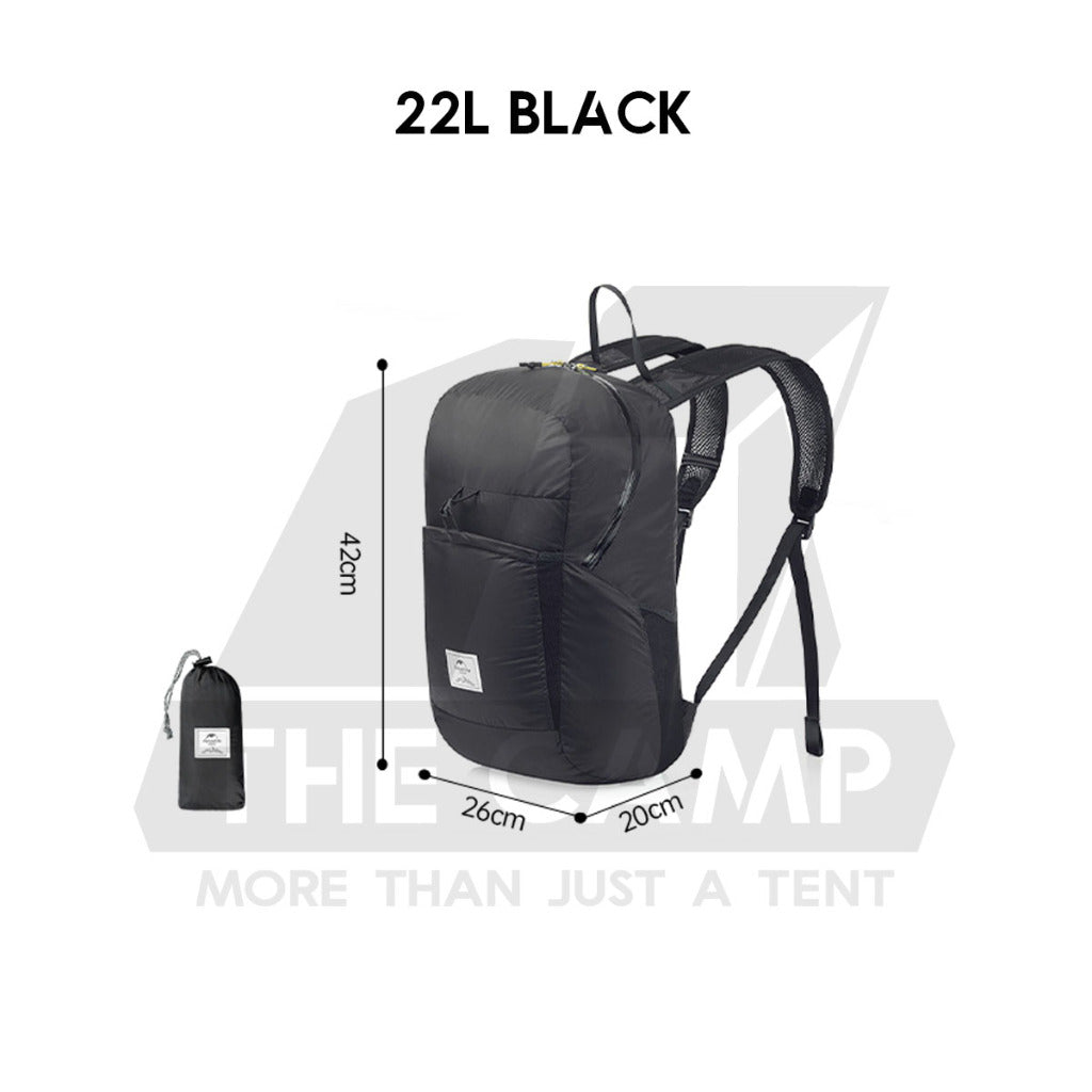 Naturehike Foldable Backpack 22L Nylon Outdoor Waterproof Folding Travel Storage Bag Ultralight Hiking NH17A017-B