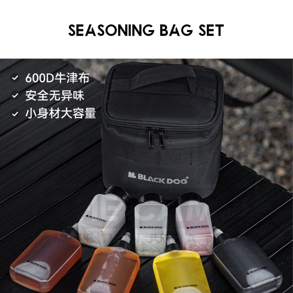 Blackdog Seasoning Bag Set Outdoor Camping Ingredient Condiment Box Bottle Container Spice Oil Jar Sugar CBD2450XB019