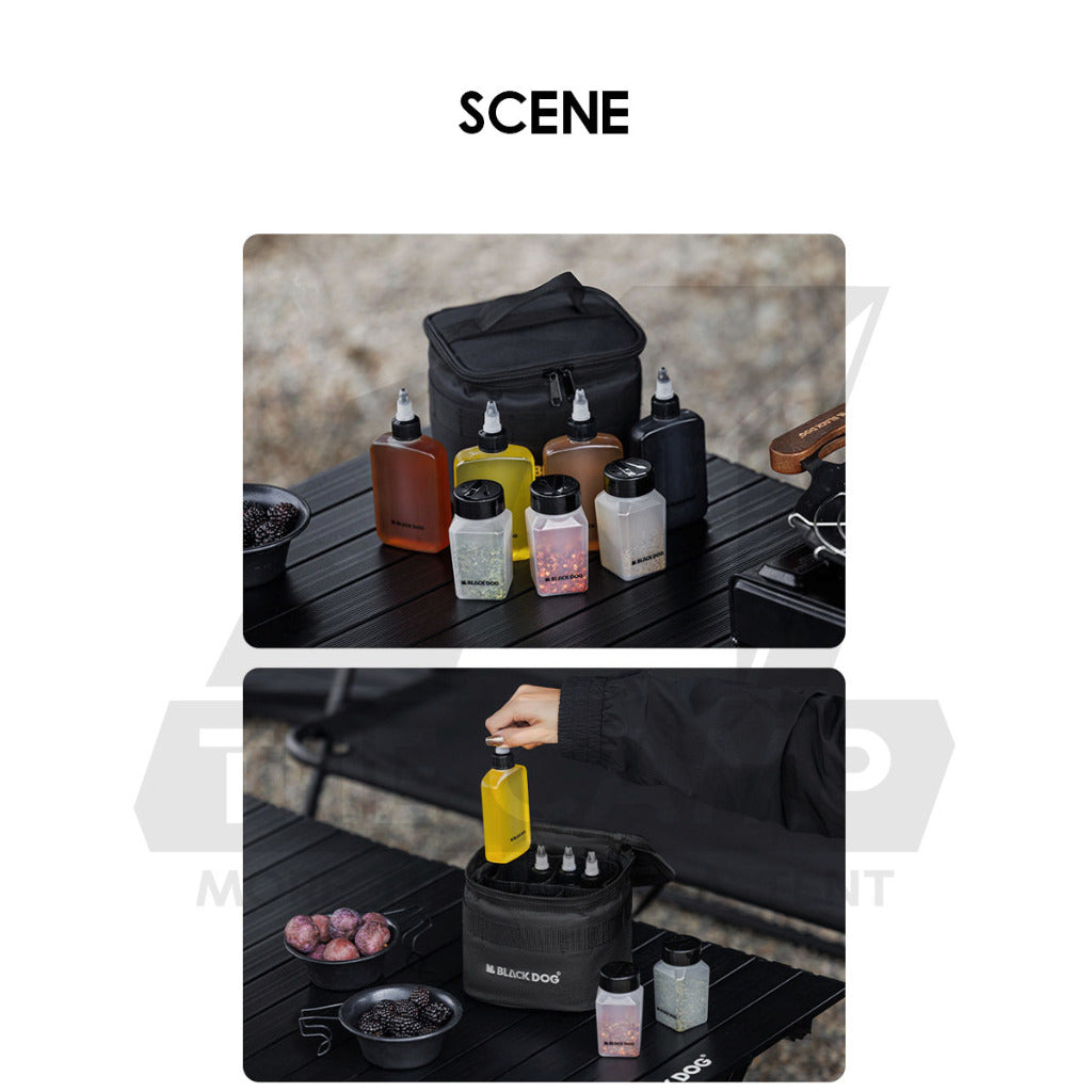 Blackdog Seasoning Bag Set Outdoor Camping Ingredient Condiment Box Bottle Container Spice Oil Jar Sugar CBD2450XB019