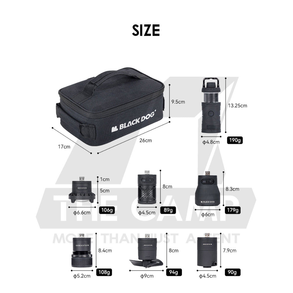 Blackdog x Lovork 7 in 1 Module Set Light Lamp Speaker Fan Torchlight Mosquito Repeller Pump Torch CBD2450ZM020