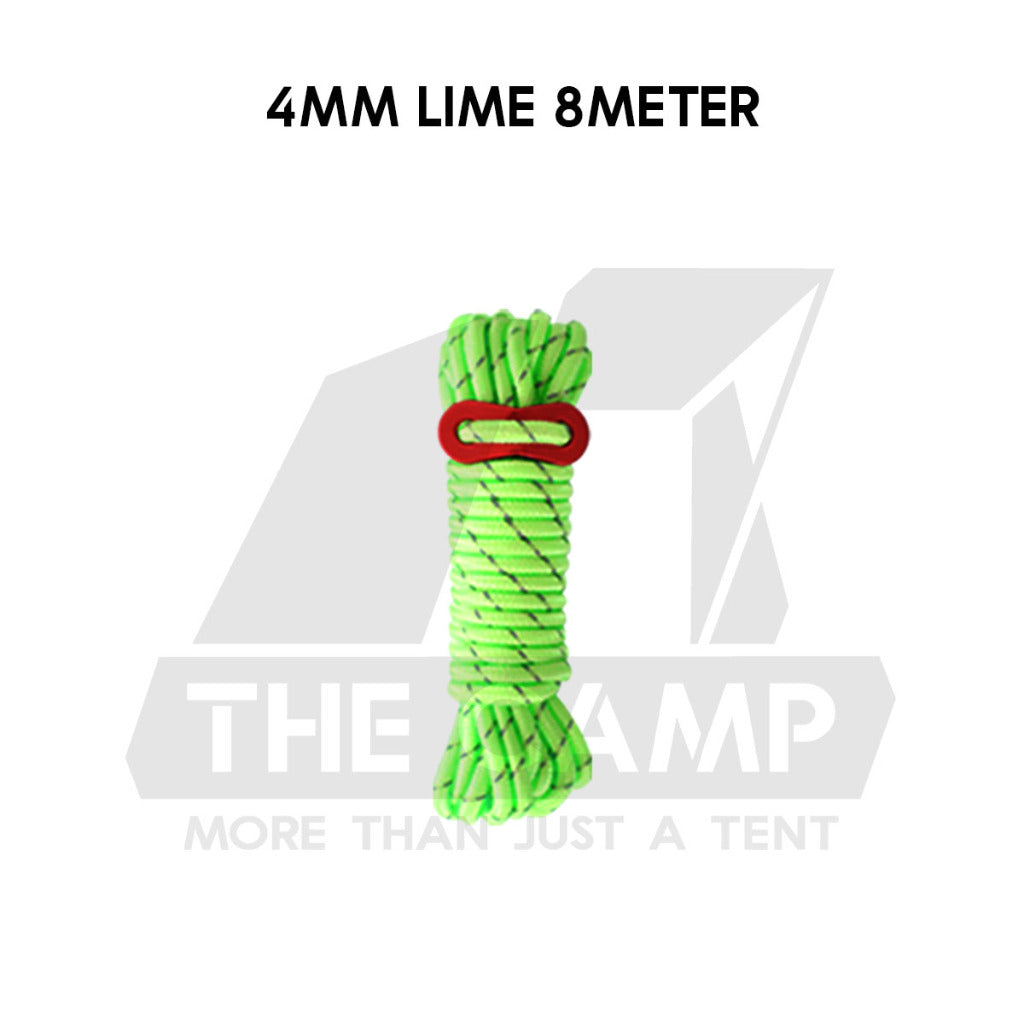 Camping 4mm / 5mm Super Reflecitive 4meter or 8meter Paracord Rope Pulley Adjuster Flysheet Tarp Tent Camp Hiking Pole