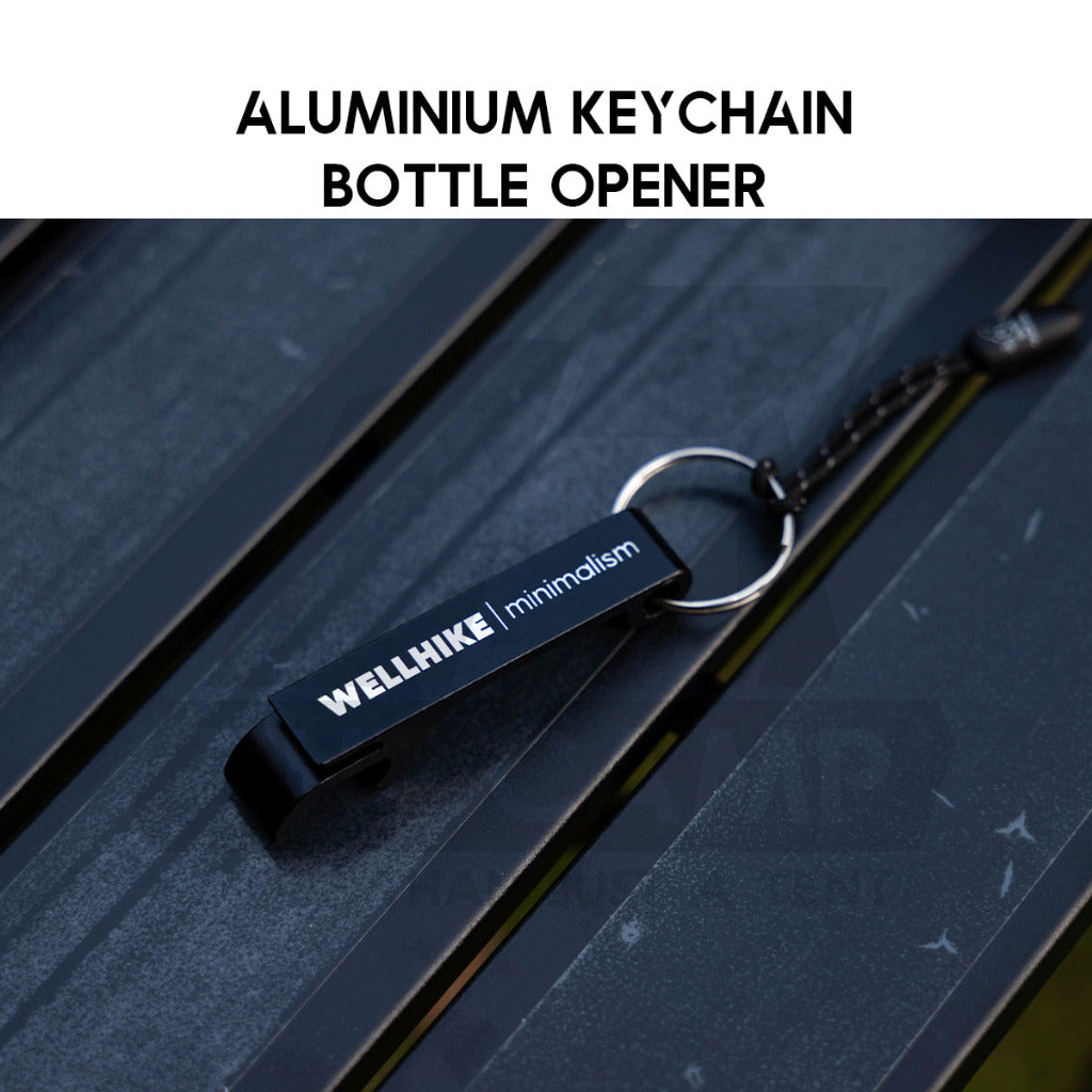 Wellhike SWS Bottle Opener EDC Aluminium Keychain Outdoor Camping Tactical Style Black