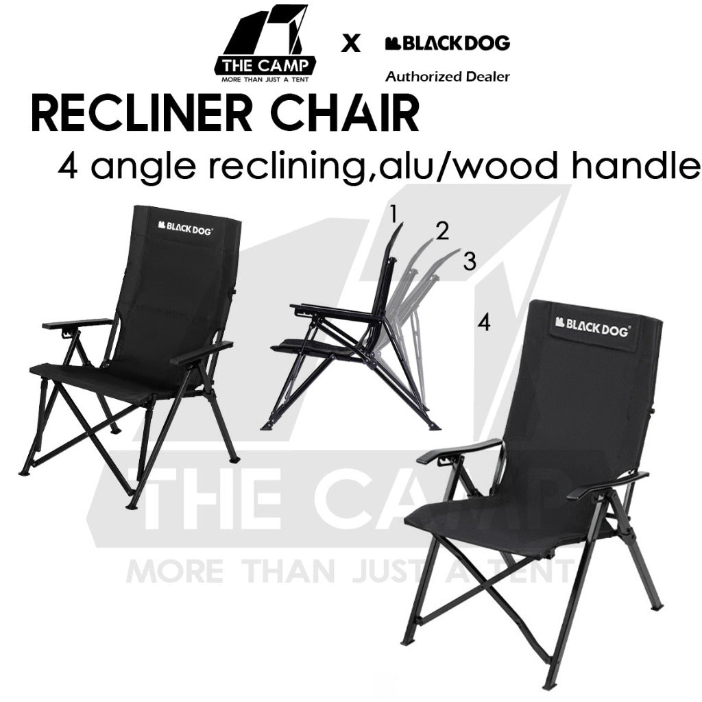 Blackdog Portable Adjustable Chair Arm Rest Reclining Recliner Outdoor Camping High Back CBD2450JJ024 CBD2450JJ042