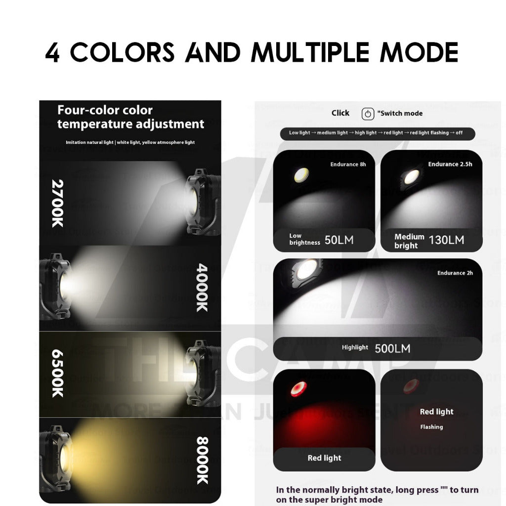 Blackdog Tactical Pocket Light Rechargeable Flash Light Outdoor Camping Lamp Lampu Khemah CBD2550ZM017
