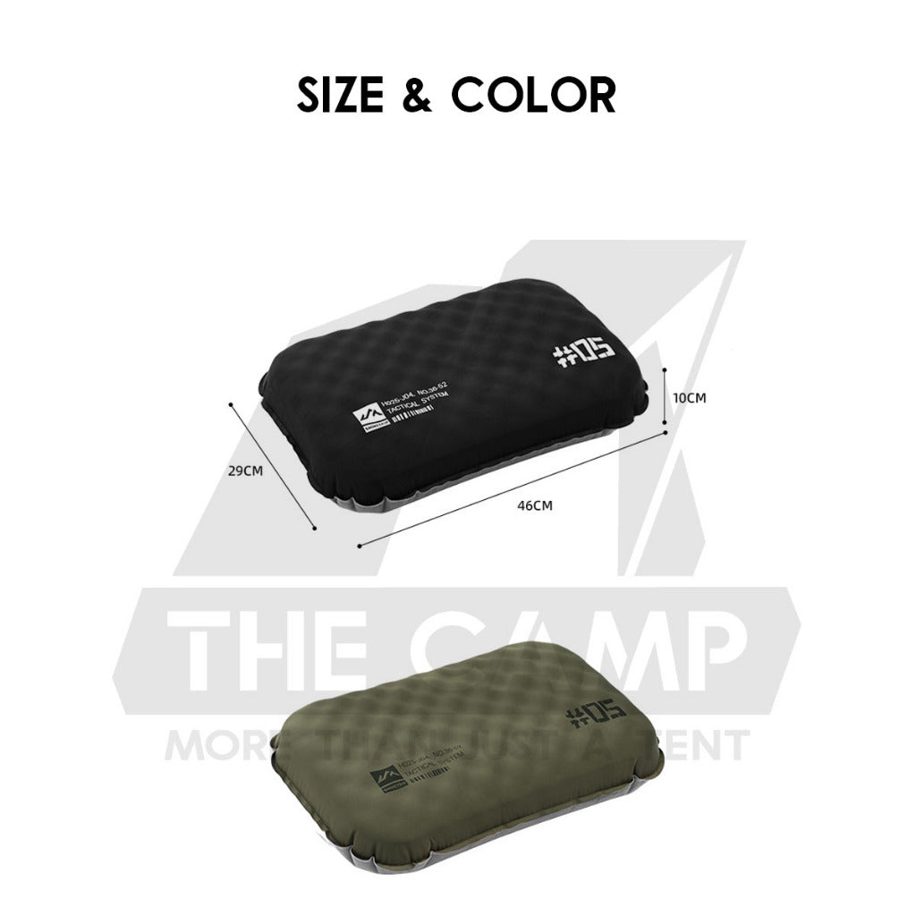Shinetrip Sponge Air Pillow 2 in 1 Inflatable Soft Tactical Outdoor Camping Silent Soundless Inflate Travel Bed Bantal