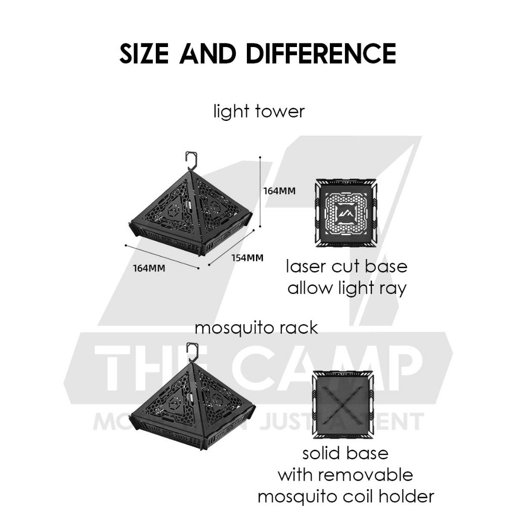 Shinetrip Pyramid Light Tower / Mosquito Rack Coil Holder 19 Tornado Light Lamp Outdoor Camping Tactical Style