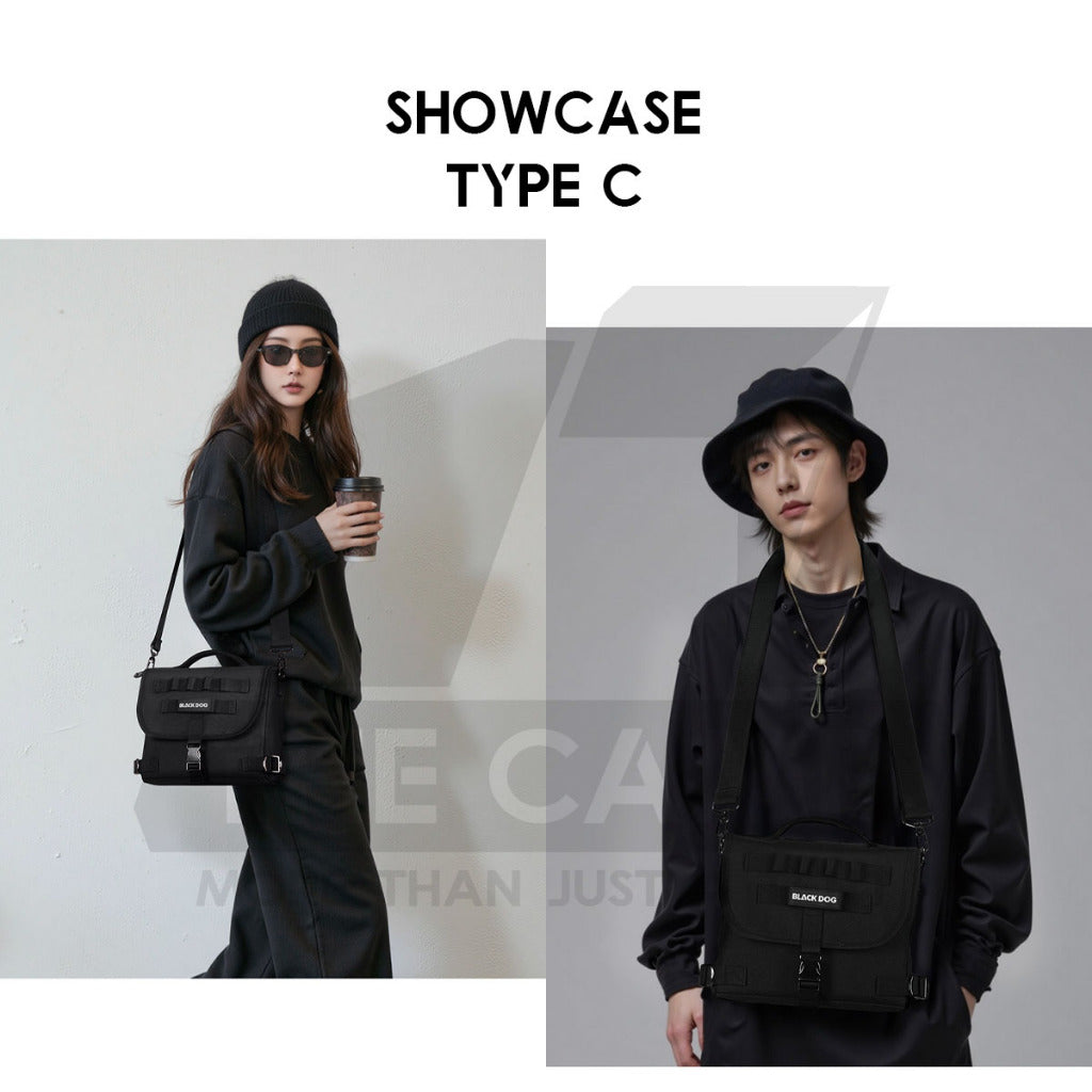 Blackdog Sling Shoulder Bag Outdoor Camping Travel Messenger Satchel Wallet Black Beg Unisex CBD2450XB017 CBD2450XB018